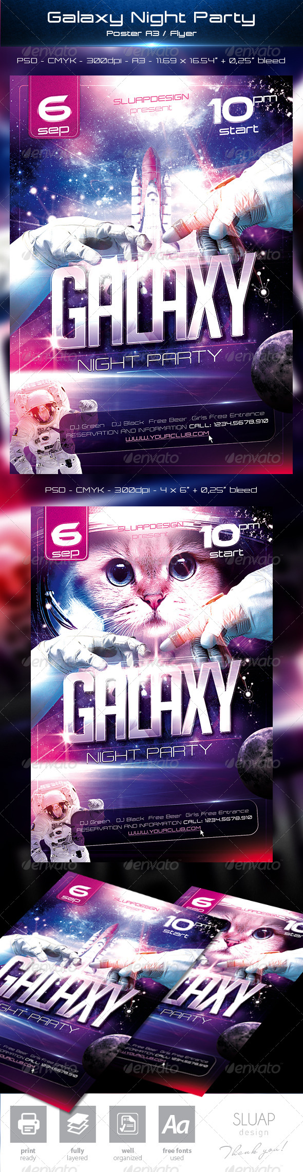 GraphicRiver Galaxy Night Party Templates 8603711 GraphicRiver Galaxy Night Party Templates 8603711