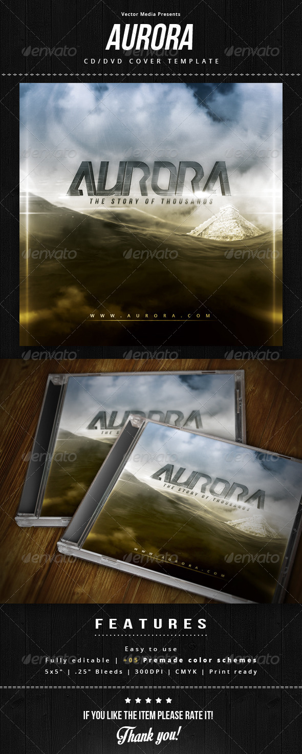 GraphicRiver Aurora Cd Cover 8603930 GraphicRiver Aurora Cd Cover 8603930