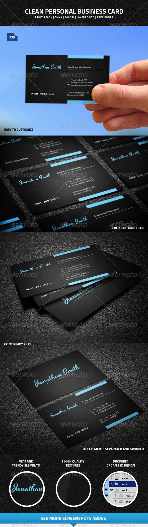 GraphicRiver Clean Personal Business Card 8603900 GraphicRiver Clean Personal Business Card 8603900