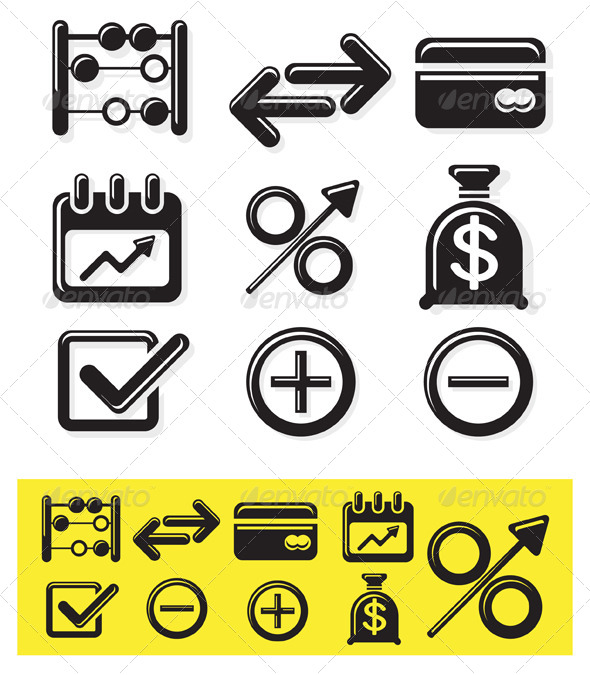 Icon Set Finance Illustration (Concepts)