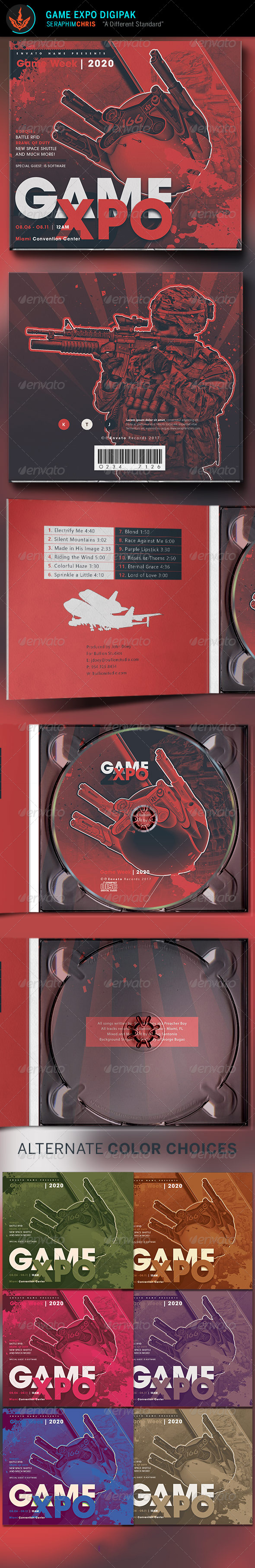 GraphicRiver Game Expo Digipak CD Artwork Template 8597691 GraphicRiver Game Expo Digipak CD Artwork Template 8597691