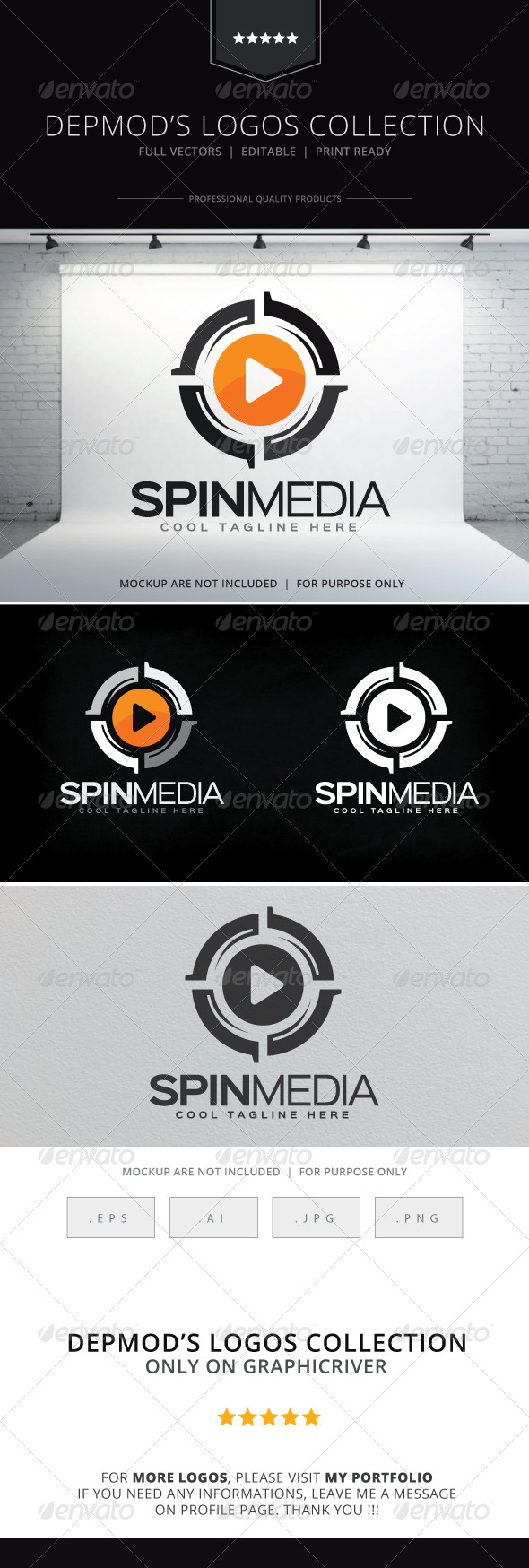 GraphicRiver Spin Media Logo 8605852 GraphicRiver Spin Media Logo 8605852