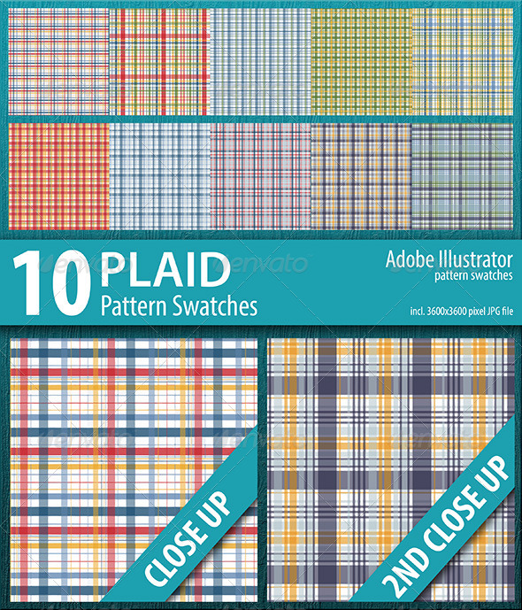 GraphicRiver 10 Plaid Pattern Swatches Vector 8606086 GraphicRiver 10 Plaid Pattern Swatches Vector 8606086