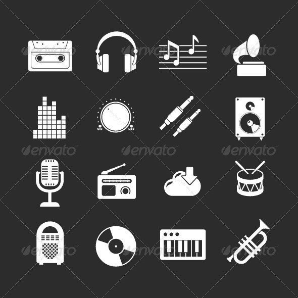 GraphicRiver Set Icons of Music and Sound 8606169 GraphicRiver Set Icons of Music and Sound 8606169