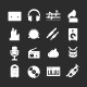 Set Icons of Music and Sound