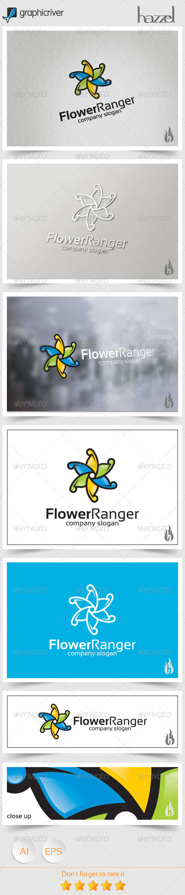 GraphicRiver Flower Ranger Logo 8606175 GraphicRiver Flower Ranger Logo 8606175