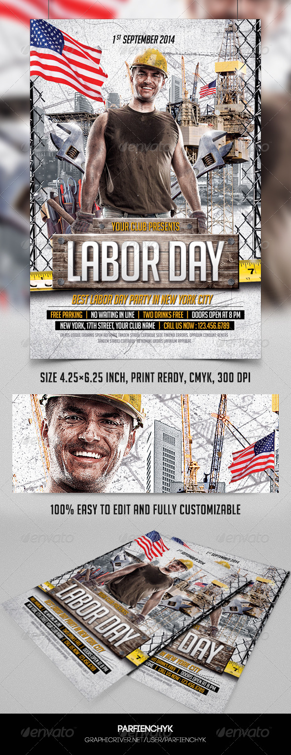 GraphicRiver Labor Day Party Flyer Template 8607266 GraphicRiver Labor Day Party Flyer Template 8607266
