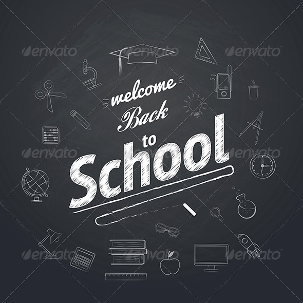 GraphicRiver Welcome Back To School Typographical Background 8607892 GraphicRiver Welcome Back To School Typographical Background 8607892