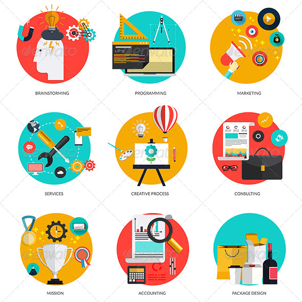 GraphicRiver Set of Flat and Colorful Concepts Icons 8607919 GraphicRiver Set of Flat and Colorful Concepts Icons 8607919