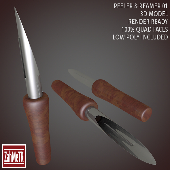 3DOcean Peeler Reamer 3D Model Low High Poly 8607924 3DOcean Peeler Reamer 3D Model Low High Poly 8607924
