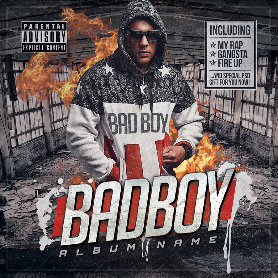 Download Mixtape Cover Template PSD Bad Boy by Badkidd | GraphicRiver