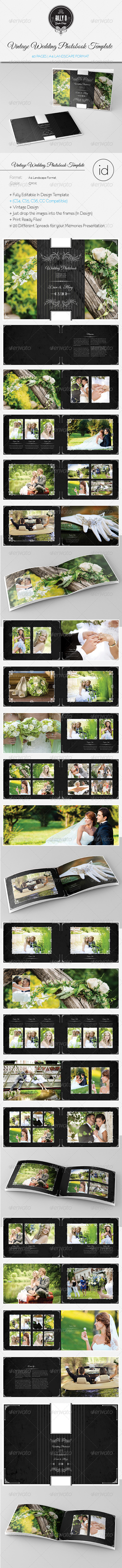 GraphicRiver 40 Pages Vintage Wedding Photobook Template 8608300 GraphicRiver 40 Pages Vintage Wedding Photobook Template 8608300