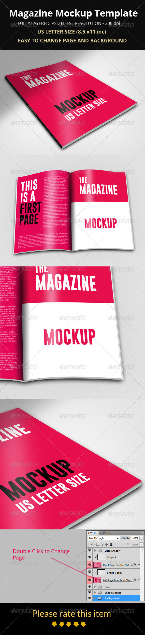 GraphicRiver Magazine Mockup Template 8608381 GraphicRiver Magazine Mockup Template 8608381