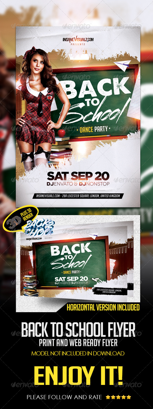 GraphicRiver Back to School Dance Party Flyer Template 8608572 GraphicRiver Back to School Dance Party Flyer Template 8608572