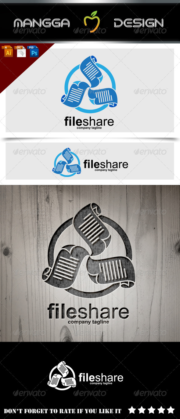 GraphicRiver File Share Logo 8608945 GraphicRiver File Share Logo 8608945