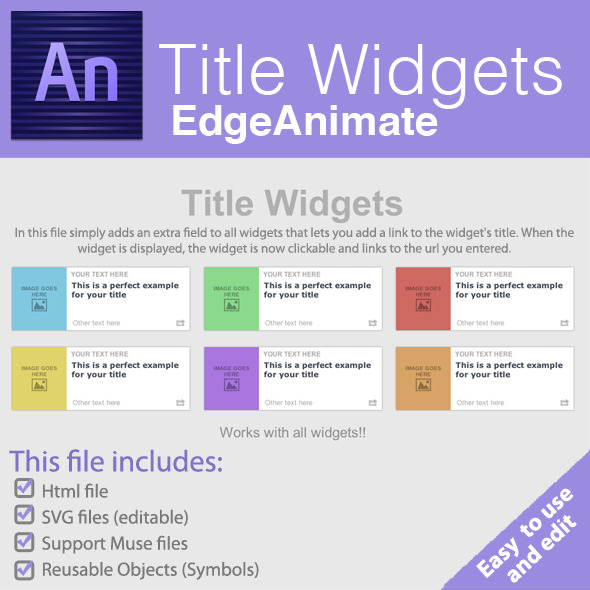 CodeCanyon Title Widgets Edge Animate 8608994 CodeCanyon Title Widgets Edge Animate 8608994