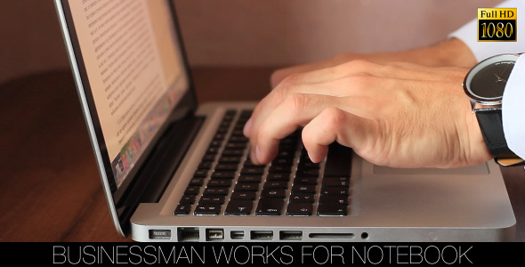 Businessman Works For Notebook 2 Businessman Works For Notebook 2