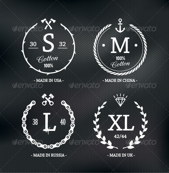 GraphicRiver Wear Size Emblems 8609472 GraphicRiver Wear Size Emblems 8609472