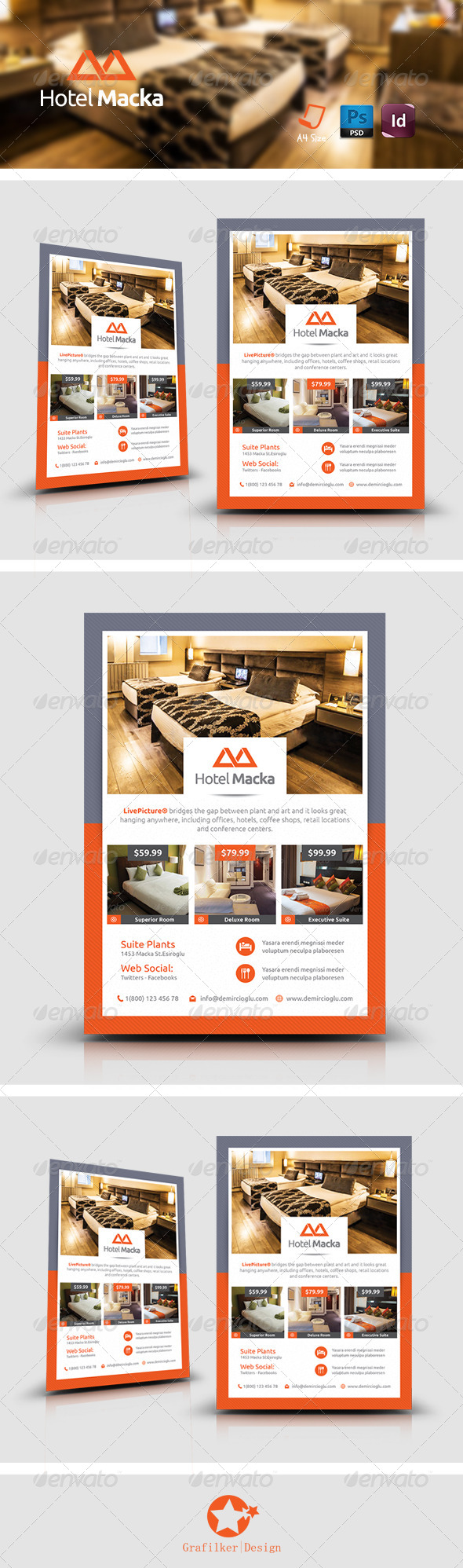 GraphicRiver Hotel Flyer Templates 8609905 GraphicRiver Hotel Flyer Templates 8609905