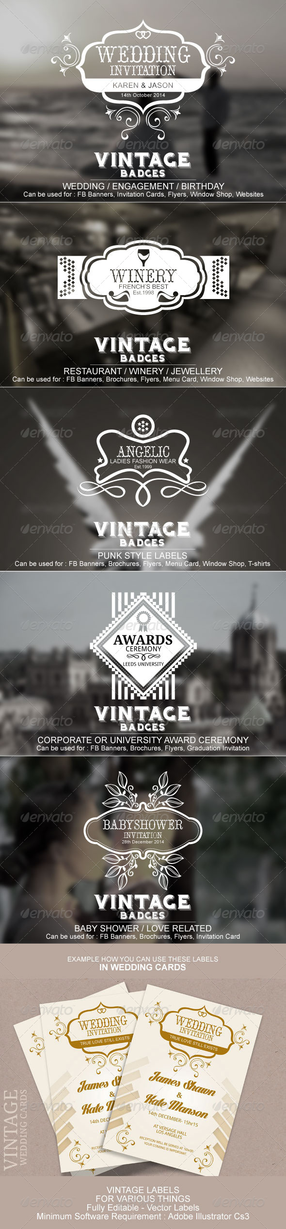 GraphicRiver Vintage Labels And Badges 8610001 GraphicRiver Vintage Labels And Badges 8610001