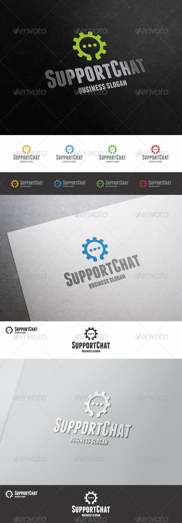 Support Gear Chat Logo (Symbols)