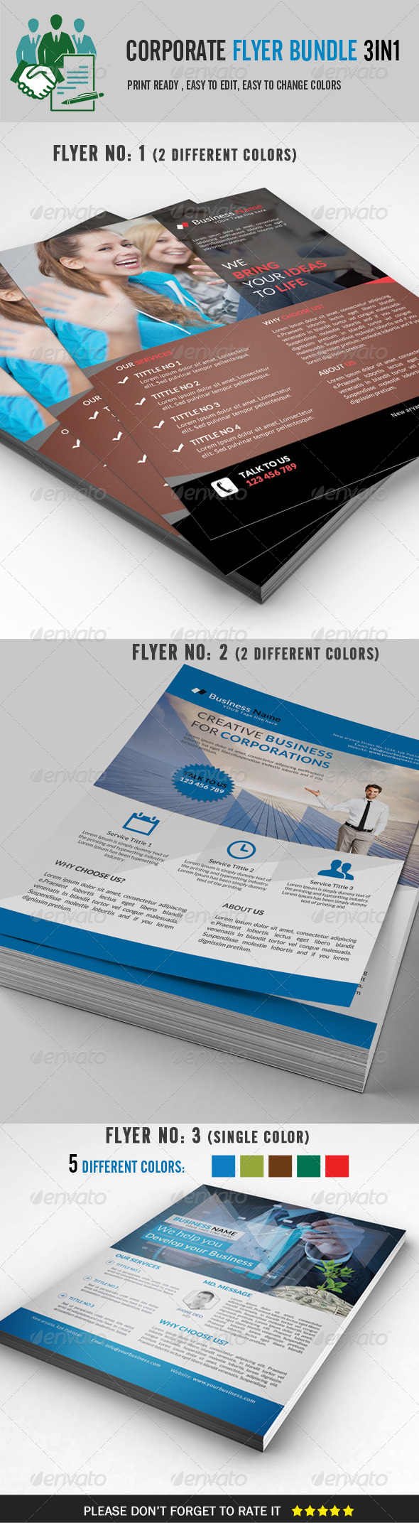 GraphicRiver Corporate Flyer Bundle 3 in 1 8612077 GraphicRiver Corporate Flyer Bundle 3 in 1 8612077