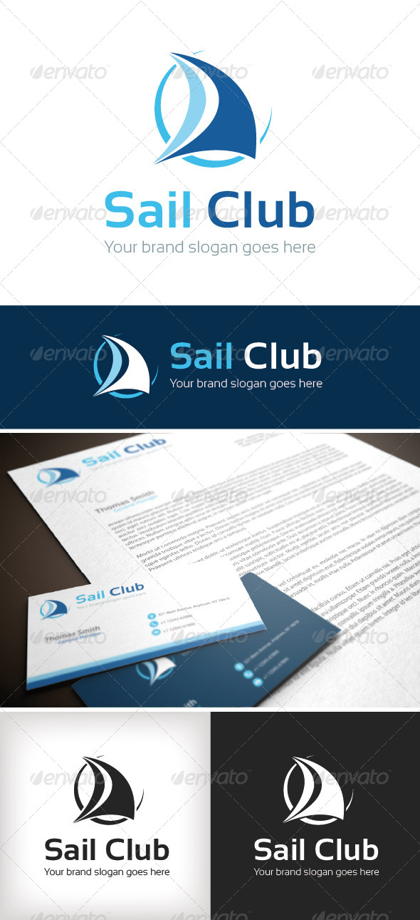 GraphicRiver Sail Club Logo Template 8612082 GraphicRiver Sail Club Logo Template 8612082