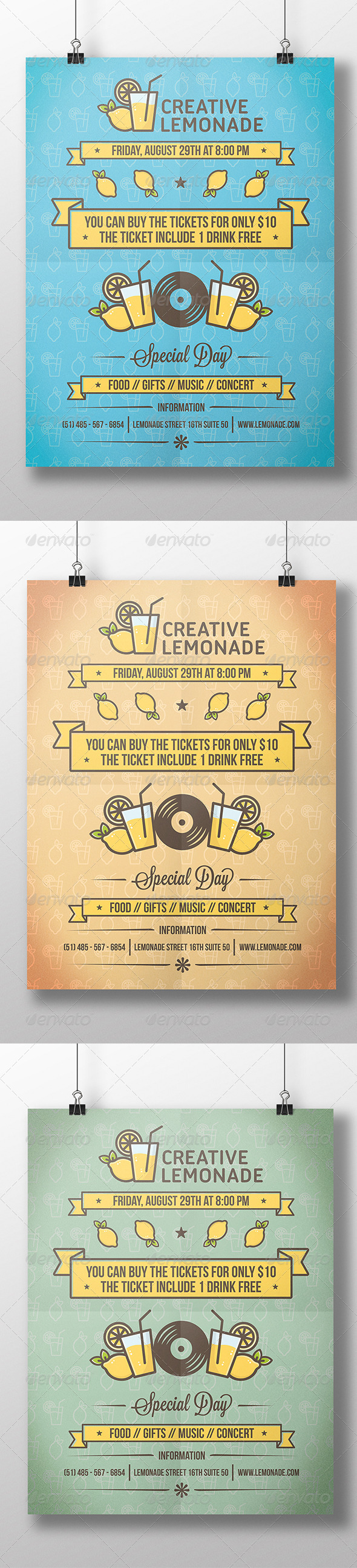 GraphicRiver Lemonade Cocktail Party Flyer 8612157 GraphicRiver Lemonade Cocktail Party Flyer 8612157