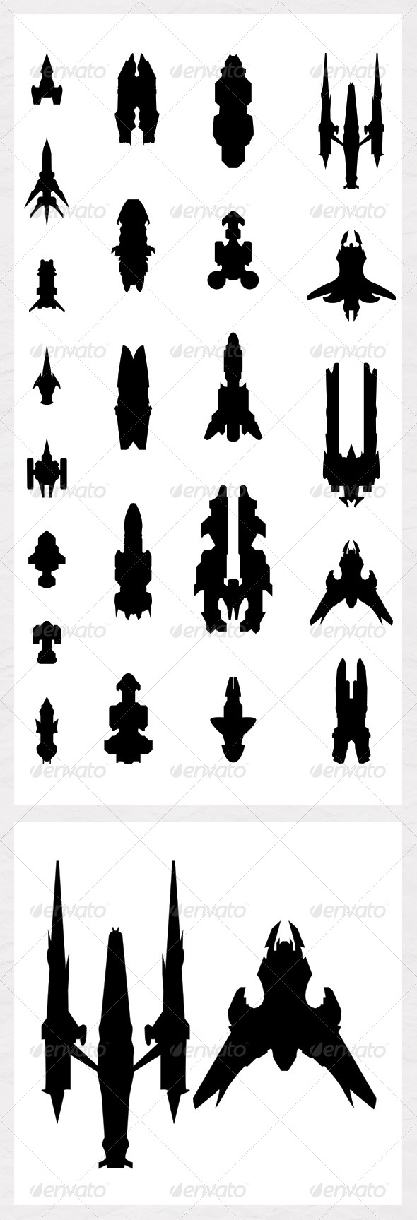 Spaceship Silhouettes