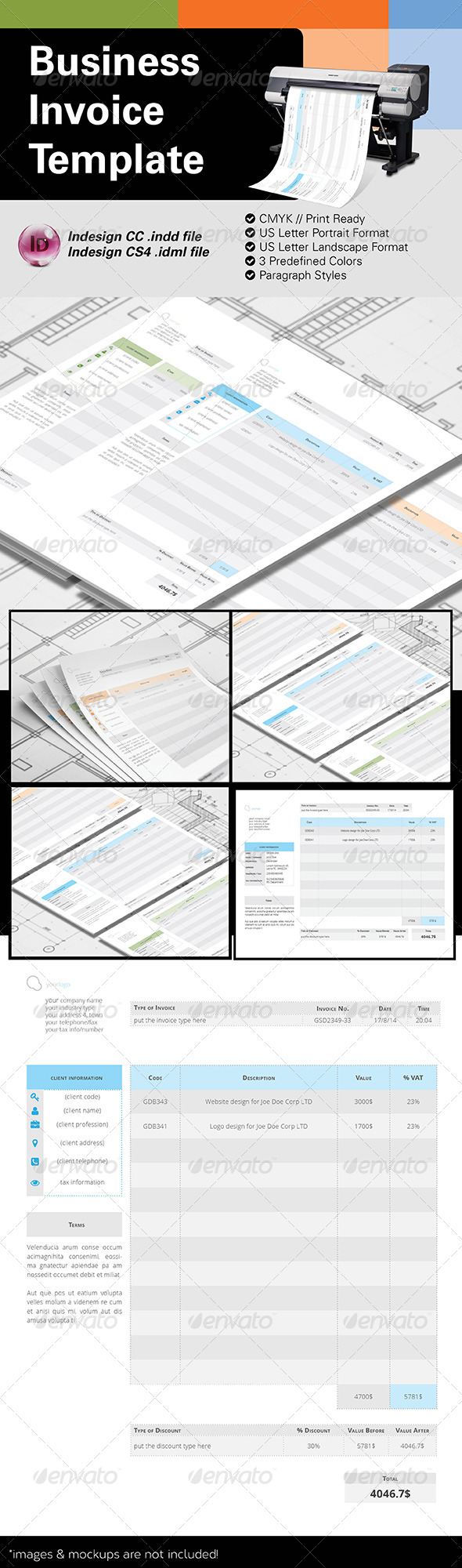 Business Invoice - US Letter (Proposals & Invoices)