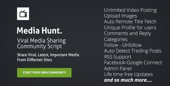 CodeCanyon Media Hunt Community Script 8565266 CodeCanyon Media Hunt Community Script 8565266