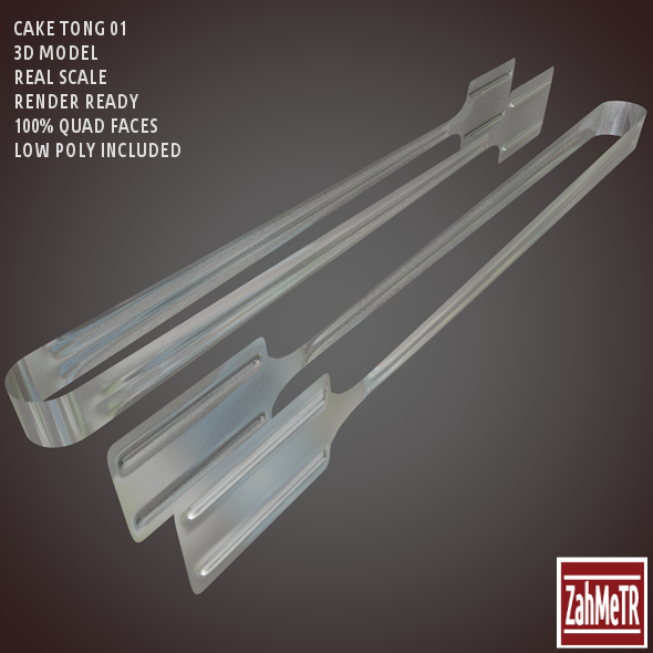 3DOcean Cake Tong 3D Model Low High Poly 8614450 3DOcean Cake Tong 3D Model Low High Poly 8614450