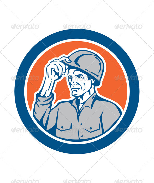 GraphicRiver Builder Tipping Hardhat Circle Retro 8615038 GraphicRiver Builder Tipping Hardhat Circle Retro 8615038
