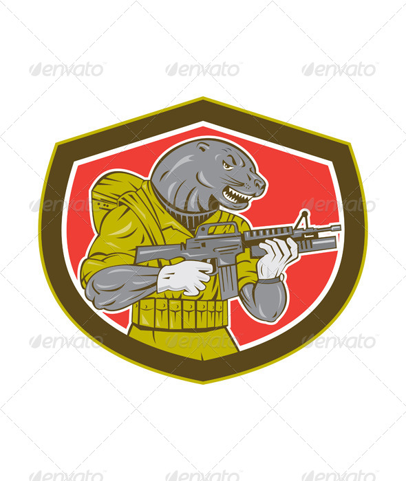 GraphicRiver Navy Seal With Armalite Rifle Shield 8615163 GraphicRiver Navy Seal With Armalite Rifle Shield 8615163