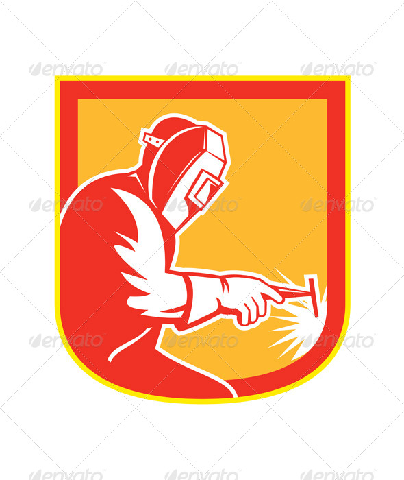 GraphicRiver Welder Holding Welding Torch Shield Retro 8615269 GraphicRiver Welder Holding Welding Torch Shield Retro 8615269