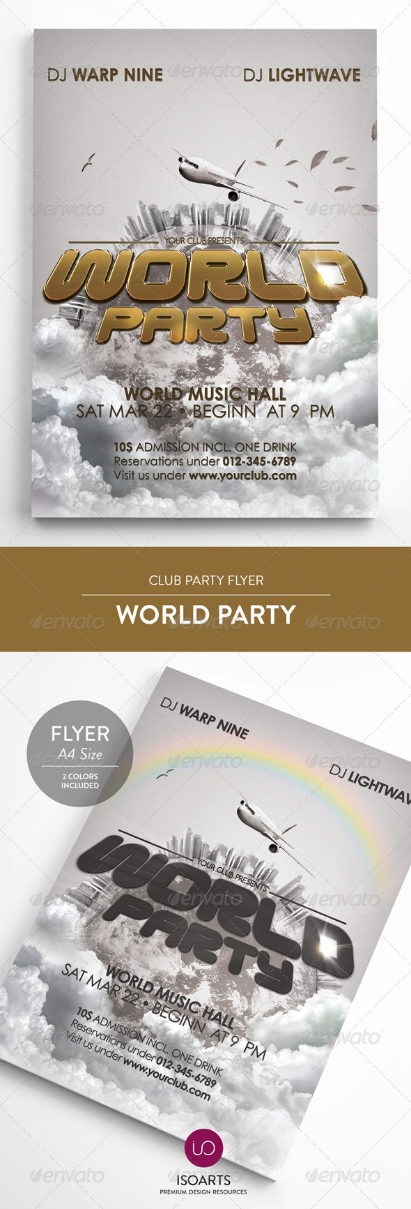 World Party • Club Party Flyer - Clubs & Parties Events