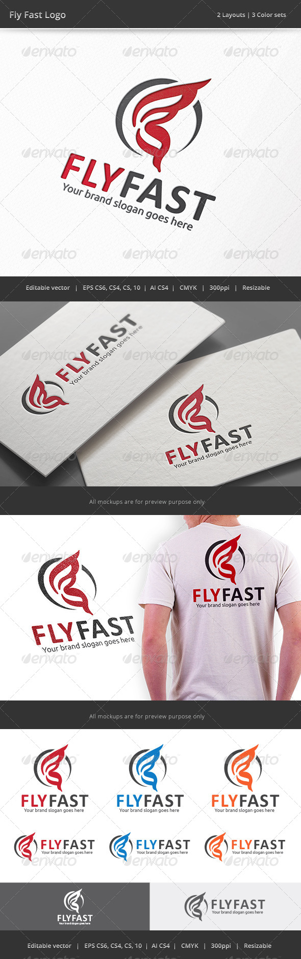GraphicRiver Fly Fast Logo 8615535 GraphicRiver Fly Fast Logo 8615535