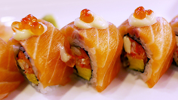 Japanese Food Salmon Sushi Japanese Food Salmon Sushi