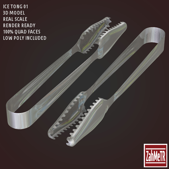 3DOcean Ice Tong 3D Model Low High Poly 8617711 3DOcean Ice Tong 3D Model Low High Poly 8617711
