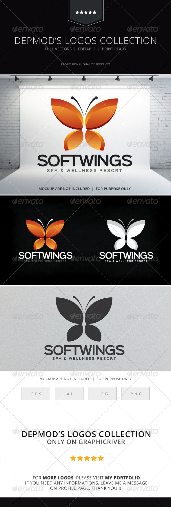 GraphicRiver Soft Wings Logo 8618489 GraphicRiver Soft Wings Logo 8618489