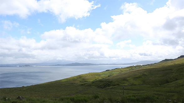 Landscape Panorama Meadow And Ocean Landscape Panorama Meadow And Ocean