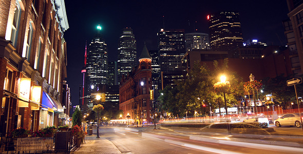 Modern City Street at Night Modern City Street at Night