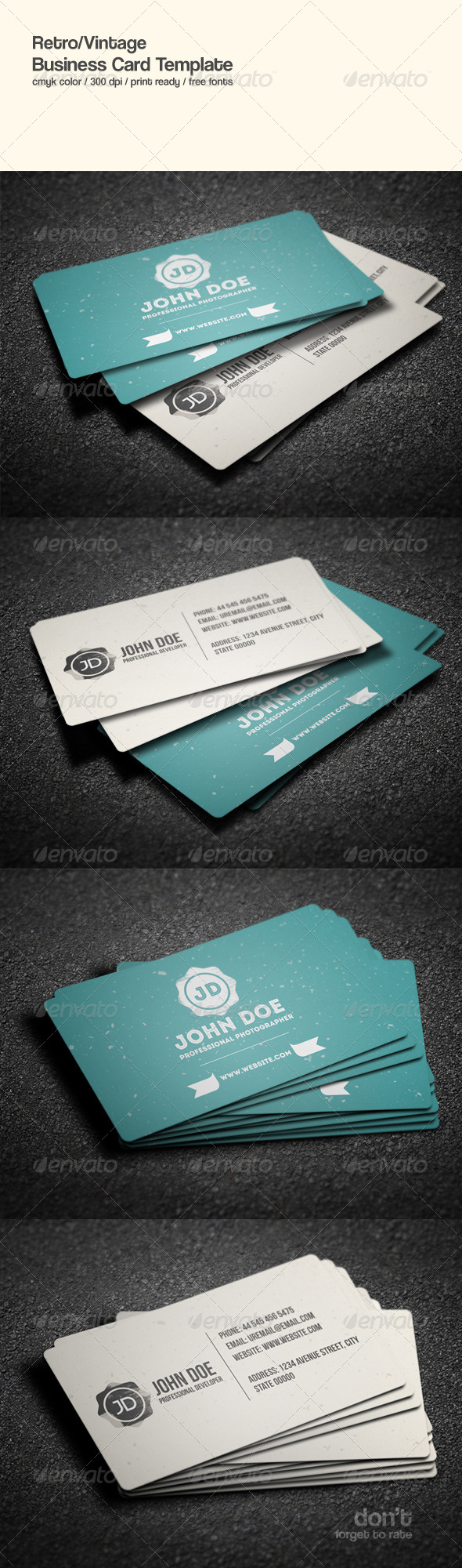 GraphicRiver Retro Business Card 8618745 GraphicRiver Retro Business Card 8618745