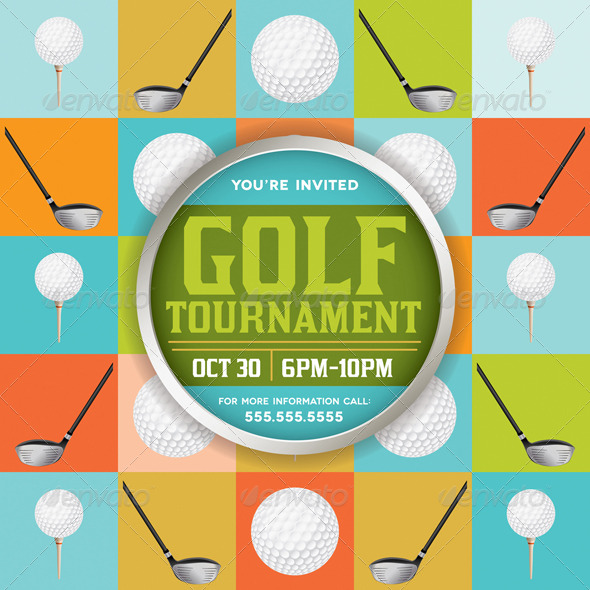 GraphicRiver Vector Golf Tournament Illustration 8619260 GraphicRiver Vector Golf Tournament Illustration 8619260