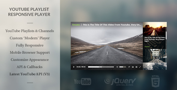 CodeCanyon Modern HTML5 Responsive Youtube Playlist Player 8619272 CodeCanyon Modern HTML5 Responsive Youtube Playlist Player 8619272
