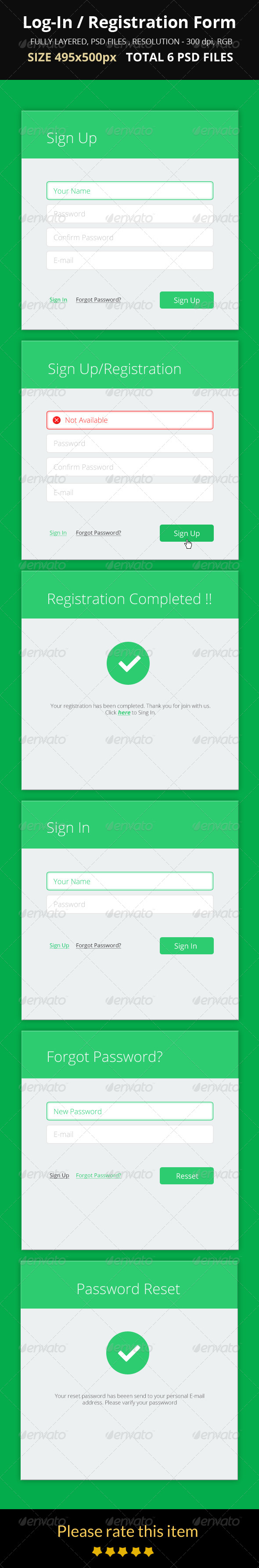 GraphicRiver Log-In Registration Form 8619473 GraphicRiver Log-In Registration Form 8619473
