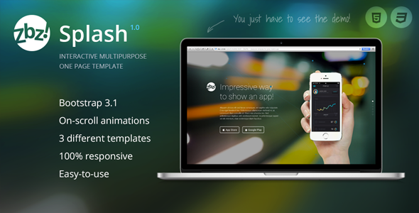 ThemeForest Zbz Splash Interactive One-Page Template 8547091 ThemeForest Zbz Splash Interactive One-Page Template 8547091
