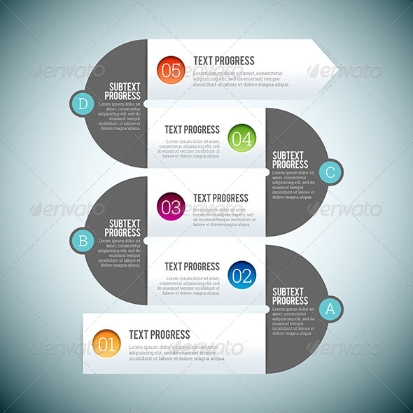Zig-Zag Line Infographic Zig-Zag Line Infographic
