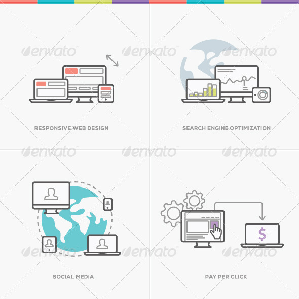 Flat Web Development Vector Concepts (Computers)