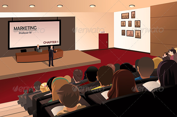 GraphicRiver College Students Listening to the Professor 8621276 GraphicRiver College Students Listening to the Professor 8621276